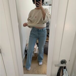 Re/Done 90s Light Blue Straight-Leg Jeans